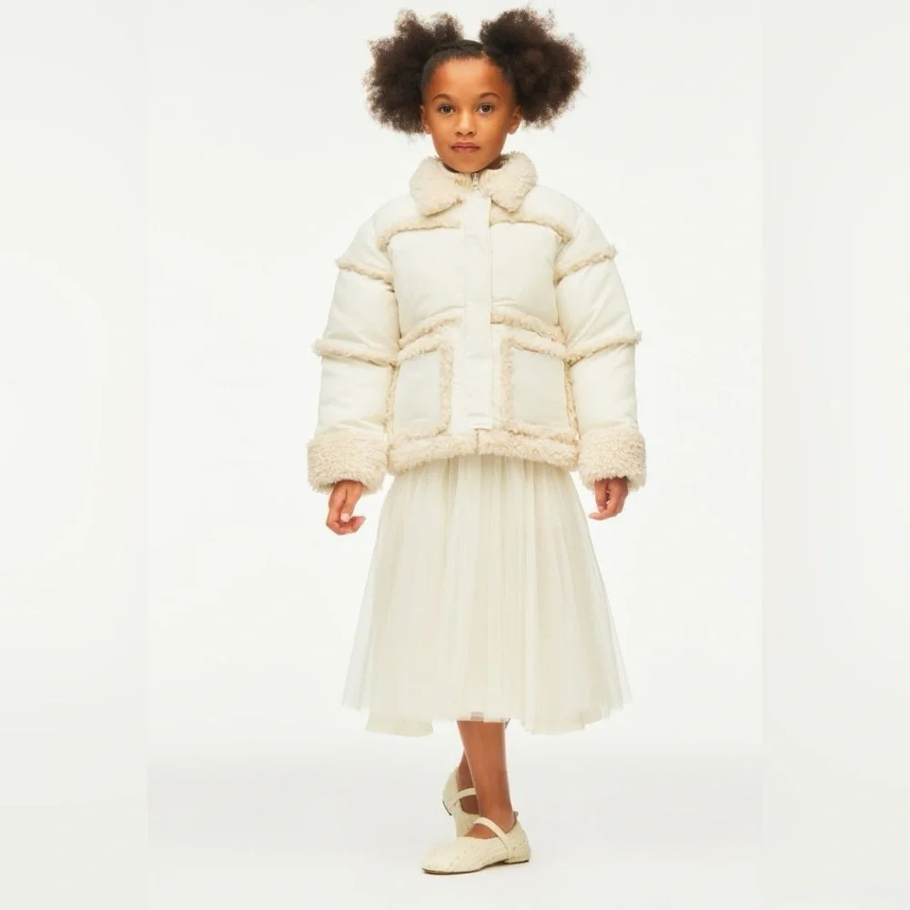 NWT. Zara Kids/Girls Knit Fabric Jewels Flat Shoes. Size 4.